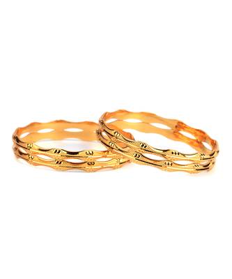 Gold Plated Bangle Set of 4 4