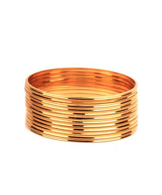 Gold Plated Bangle Set Of 12 2