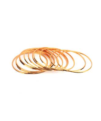 Gold Plated Bangle Set Of 12 4
