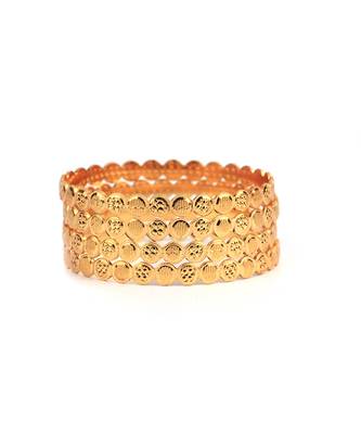 Gold Plated Bangle Set of 4 2