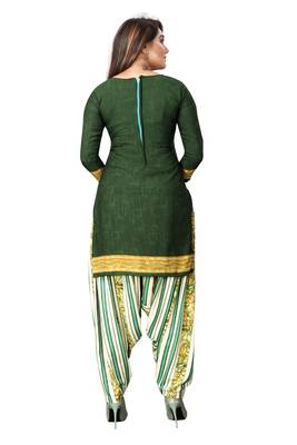Green printed crepe salwar 2