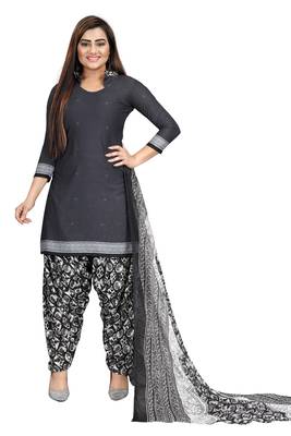 Black printed crepe salwar 1