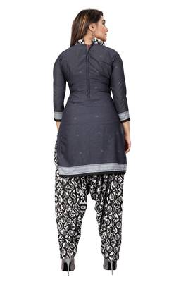 Black printed crepe salwar 2