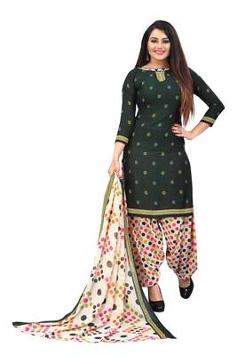 Black printed crepe salwar 1