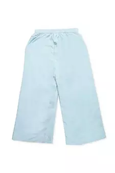Blue cotton silk plain PALE BLUE PLAZZO PANT