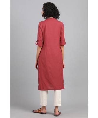 Multicolor plain cotton poly combo-kurtis 3