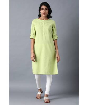 Multicolor plain cotton poly combo-kurtis 2