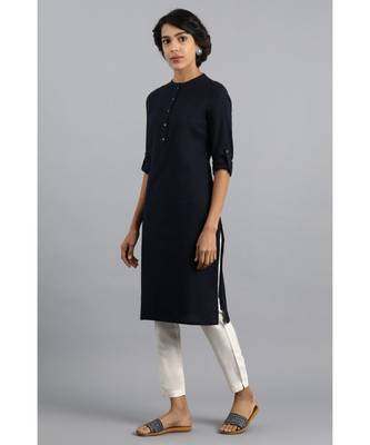 Multicolor plain cotton poly combo-kurtis 2