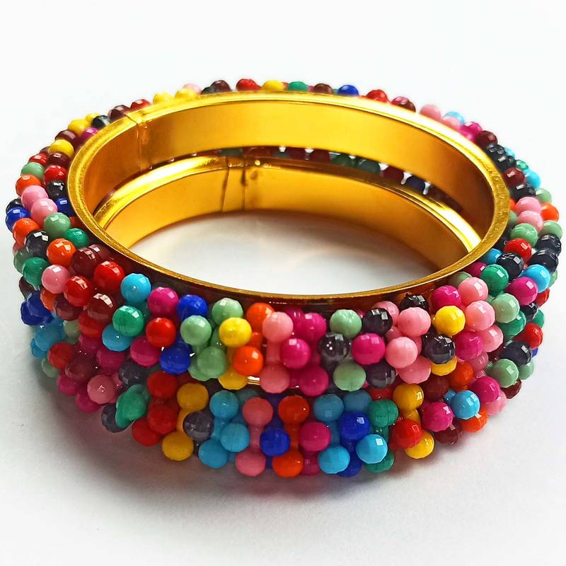 Bollywood Fashion Trends Multi Coloured Beads bangles Kada