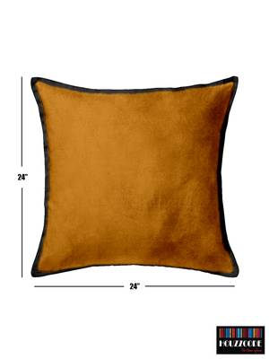 Set Of 2 Velvet Cushion Cover Gld/Gry 3