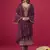 Wine embroidered georgette salwar