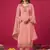 Peach embroidered georgette salwar