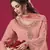 Peach embroidered georgette salwar