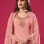 Peach embroidered georgette salwar
