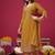 Yellow embroidered georgette salwar