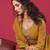 Yellow embroidered georgette salwar