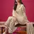 Cream embroidered georgette salwar