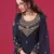 Navy blue embroidered georgette salwar