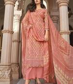 Pink digital print art silk salwar