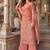 Pink digital print art silk salwar