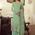 Green embroidered satin salwar
