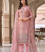 Pink digital print art silk salwar