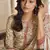 Beige digital print art silk salwar