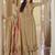 Beige embroidered satin salwar