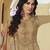 Beige embroidered satin salwar