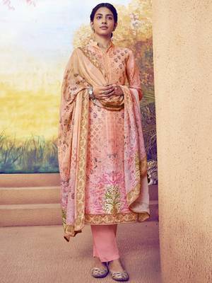 Pink embroidered art silk salwar 1