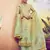 Green embroidered art silk salwar