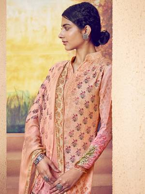 Pink embroidered art silk salwar 2