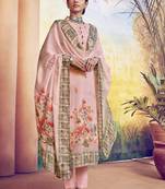 Pink embroidered art silk salwar