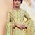 Green embroidered art silk salwar