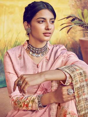 Pink embroidered art silk salwar 2