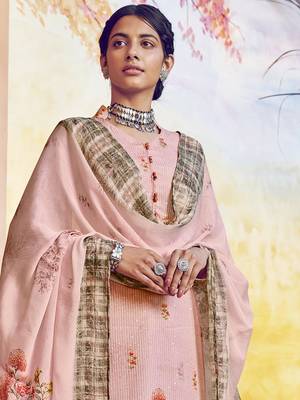 Pink embroidered art silk salwar 3
