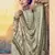 Olive embroidered art silk salwar