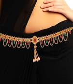 Multicolor agate waist-belt