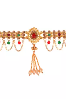 Multicolor agate waist-belt