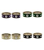 Multi Stone Stud Brass Bangle