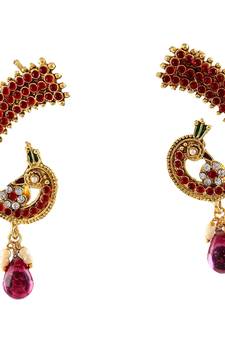 Pink gold plated antique gold Copper   Pair of Earrings