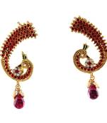 Pink gold plated antique gold Copper   Pair of Earrings