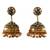 Green gold plated antique gold Copper   Pair of Earrings