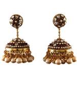 Multicolor gold plated antique gold Copper   Pair of Earrings