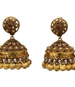 Red gold plated antique gold Copper   Pair of Earrings