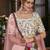 White Thread embroidered cotton semi stitched Bridal lehenga
