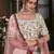 White Thread embroidered cotton semi stitched Bridal lehenga