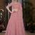Pink Thread embroidered georgette semi stitched Bridal lehenga