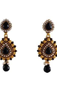 Black gold plated antique gold Copper   Pair of Earrings