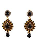 Black gold plated antique gold Copper   Pair of Earrings